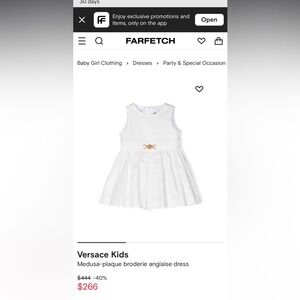 Size 2T/ 24 months in girls Versace dress